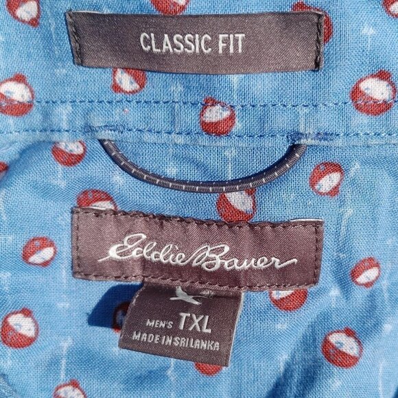 FUN EDDIE BAUER Classic Fit Fishing Bobber Classic Fit Button Down Shirt… - Picture 3 of 7
